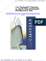 Test Bank For Thomas Calculus 14th Edition Joel R Hass Christopher e Heil Maurice D Weir