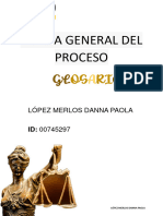 Teoria General Del Proceso, Glosario