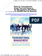 Test Bank For Transnational Management Text and Cases in Cross Border Management 8th Edition Christopher A Bartlett Paul W Beamish