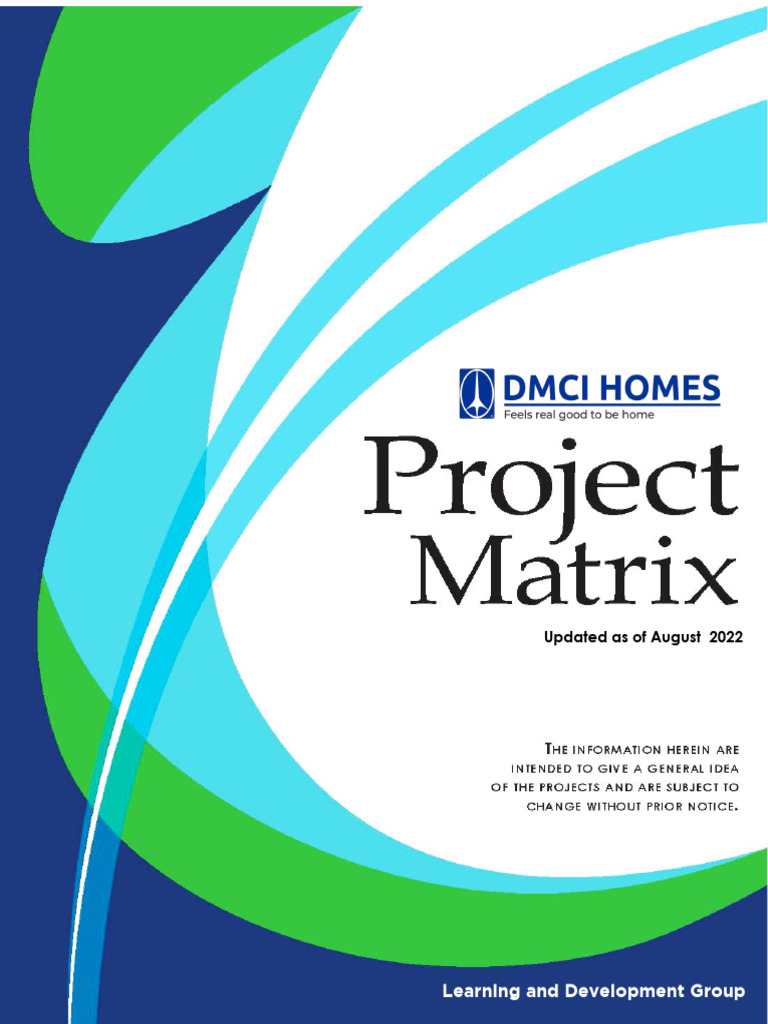 2 Project Matrix Updated As of August 2022 | PDF | Tourist Attractions