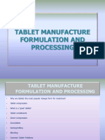 Tablet Manufacture Formulation and Processing