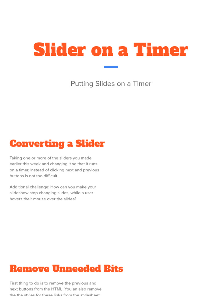 04 PDF-Of-presentation WEB1091 M04 Slider On A Timer | PDF | Software ...