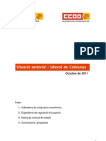 Situació Sectorial I Laboral de Catalunya - Octubre 2011