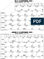 Jadual Bilik 13 Sept 2023