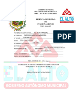 Licencia Municipal de Funcionamiento