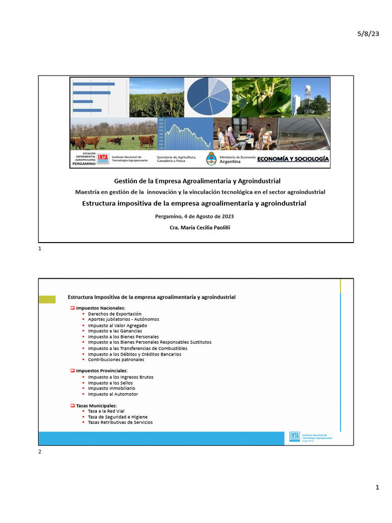 Unidad 1.3. Estructura Impositiva de La Empresa Agroalimentaria y ...