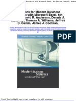 Test Bank For Modern Business Statistics With Microsoft Excel 6th Edition David R Anderson Dennis J Sweeney Thomas A Williams Jeffrey D Camm James J Cochran 13 97