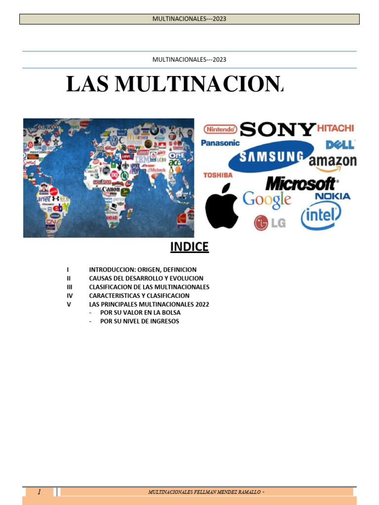 El Poder de las Multinacionales | PDF | Corporación multinacional ...