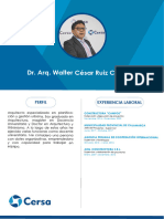 Dr. Arq. Walter César Ruiz Campos: Perfil Experiencia Laboral