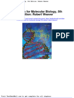 Test Bank For Molecular Biology 5th Edition Robert Weaver