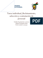 Tarea Individual Reclutamiento, Seleccion y Reclutamiento de Personal - Adame Fernandez Erick