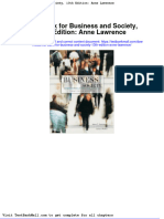 Test Bank For Business and Society 13th Edition Anne Lawrence