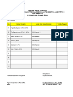 Daftar Hadir Kunjungan Lapangan