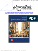 Test Bank For Business and Society Stakeholders Ethics Public Policy 16th Edition Anne Lawrence James Weber