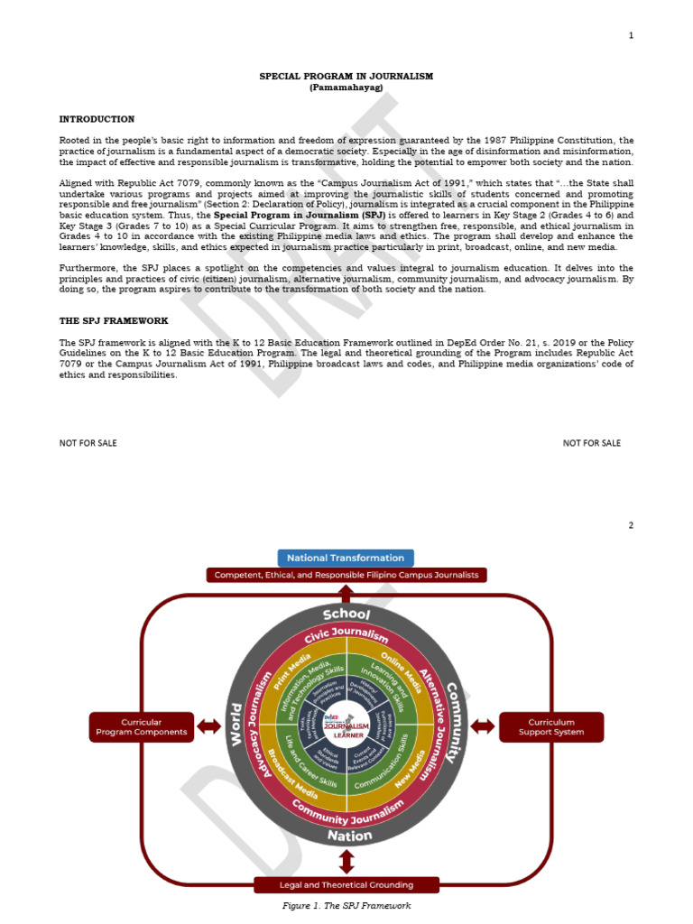Special Program in Journalism Overview | PDF | Journalism | Curriculum