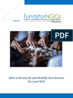 How To Research and Identify Donors For Your NGO