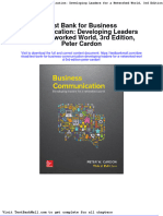 Test Bank For Business Communication Developing Leaders For A Networked World 3rd Edition Peter Cardon
