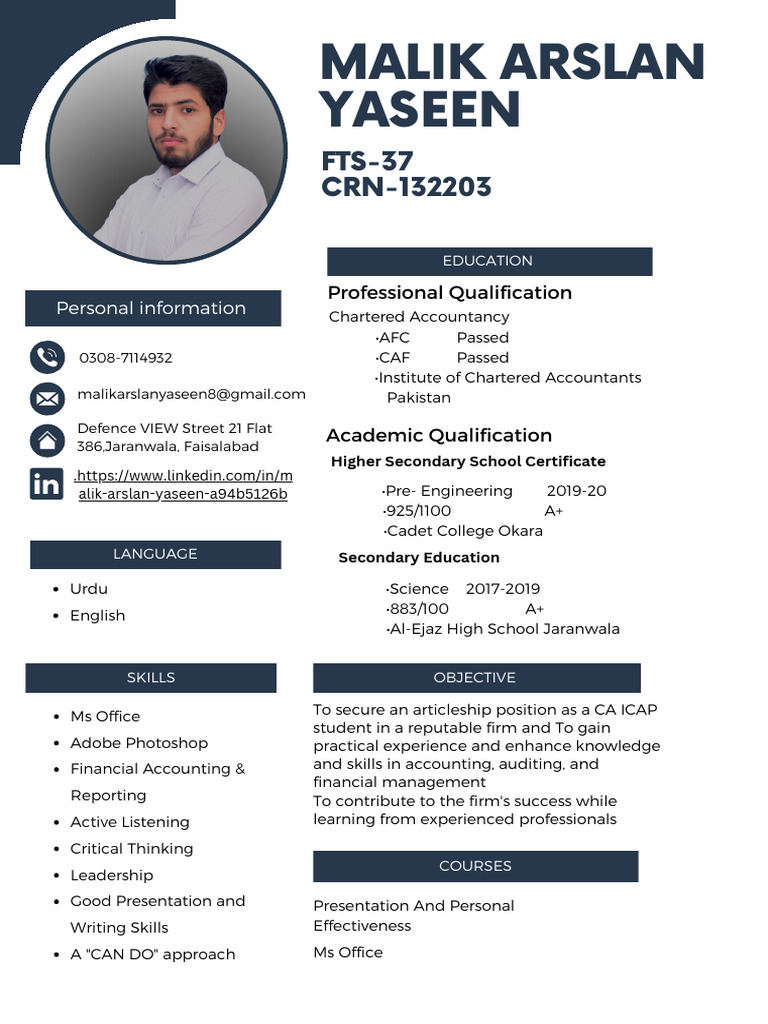 Articleship Application: Malik Arslan Yaseen | PDF