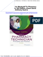Test Bank For Mosbys Pharmacy Technician 5th Edition Karen Davis Anthony Guerra