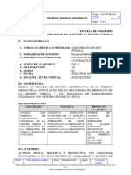 Gestion de Participacion y Control Ciudadano - Sesión No 4