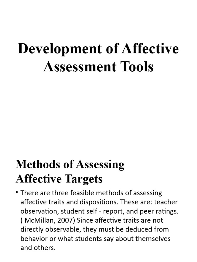 Assessment learning tools download free pdf affect psychology