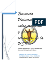 Encuesta Sobre Percepción Religiosa Usb2023derecho