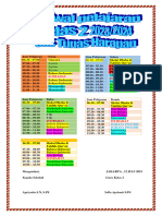 Jadwal Pelajaran Kelas 2, 2023-2023 TH