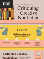 Forms and Types of Creative Nonfiction | PDF | Essays | Public Speaking