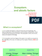 Ecosystem BIOTIC AND ABIOTIC FACTORS