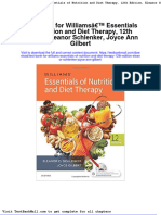 Test Bank For Williams Essentials of Nutrition and Diet Therapy 12th Edition Eleanor Schlenker Joyce Ann Gilbert