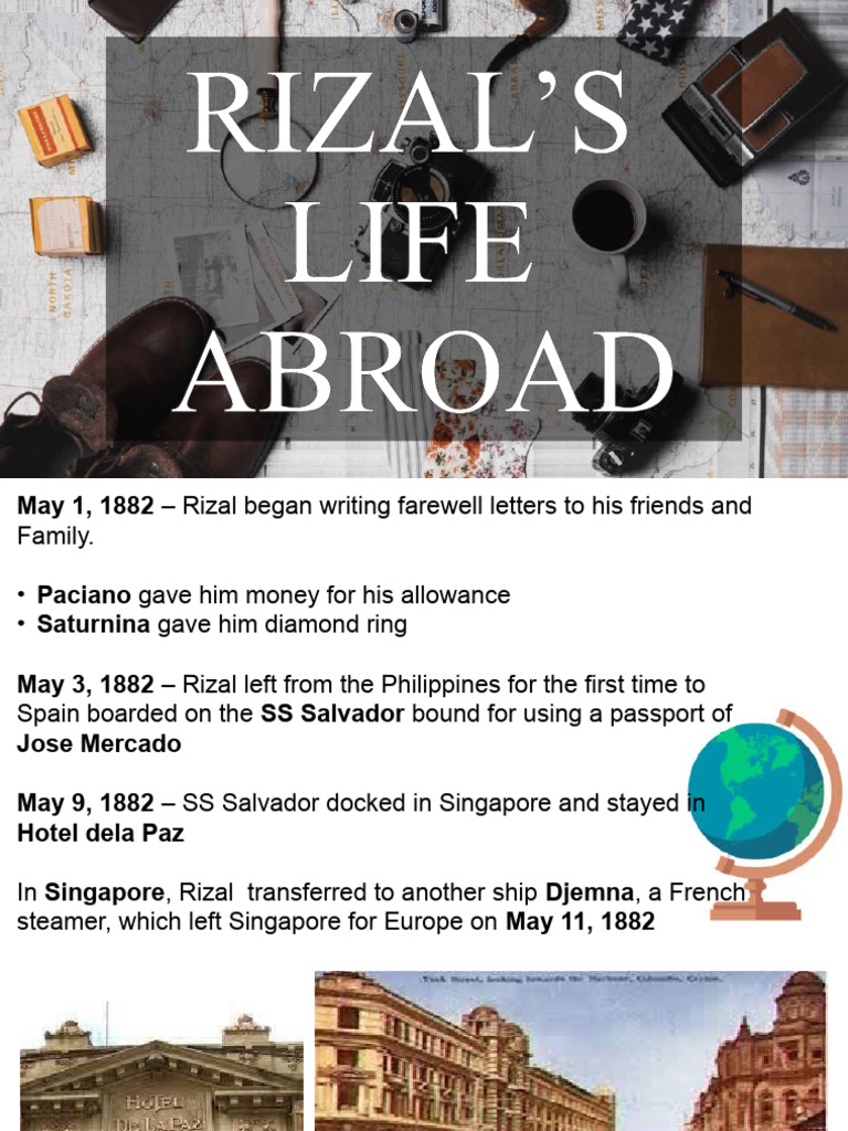 Rizal's Journey and Life in Europe | PDF | Philippines