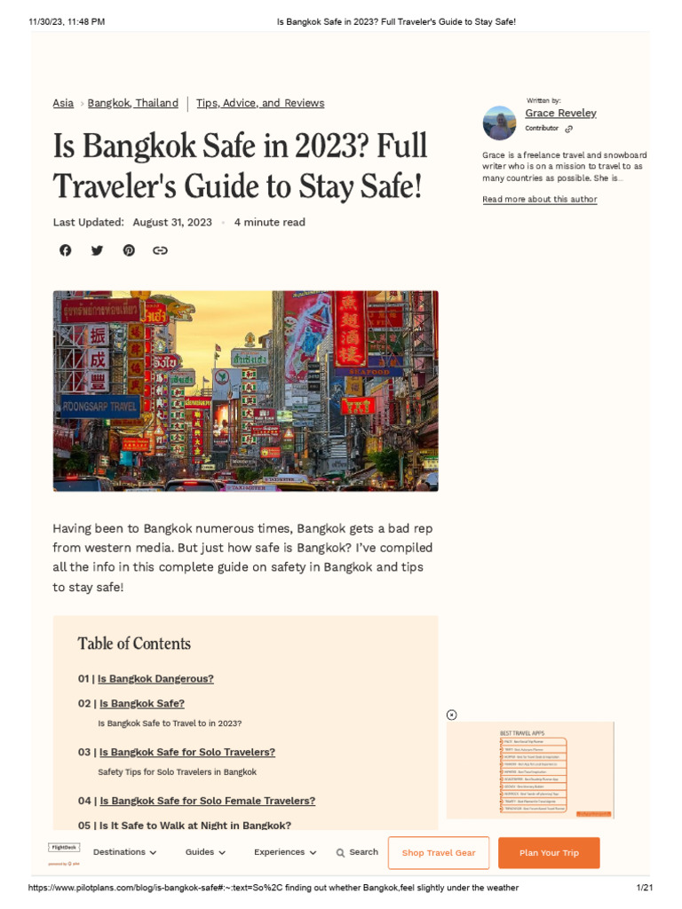 Bangkok intelligence overview