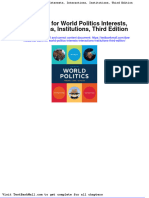 Test Bank For World Politics Interests Interactions Institutions Third Edition