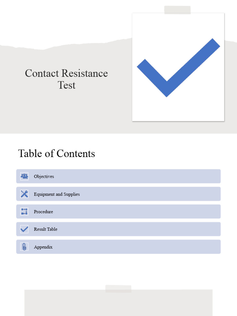 Contact Resistance Testing Procedure | PDF | Computers | Technology ...
