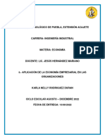 Aplicacion de La Economia Empresarial en Las Organizaciones