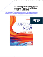 Test Bank For Nursing Now Todays Issues Tomorrows Trends 8th Edition Joseph T Catalano