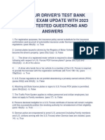 Usareur Driver S Test Bank Complete Exam Update With 2023 Actual Tested Questions and Answers