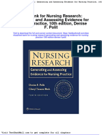 Test Bank For Nursing Research Generating and Assessing Evidence For Nursing Practice 10th Edition Denise F Polit