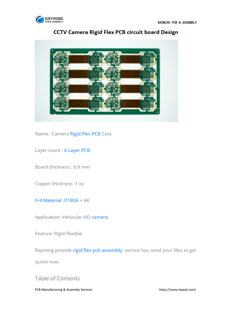 Rigid-Flex PCB Design for CCTV Cameras | PDF | Printed Circuit Board ...