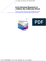 Test Bank For Nursing Research in Canada 4th Edition by Lobiondo Wood