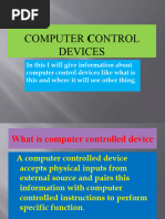 Computer-Controlled Devices Overview | PDF | Sensor | Infrared