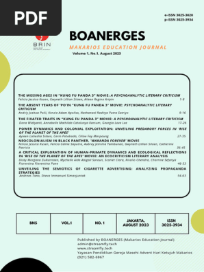 Boanerges: Makarios Education Journal, Vol.1 No.1