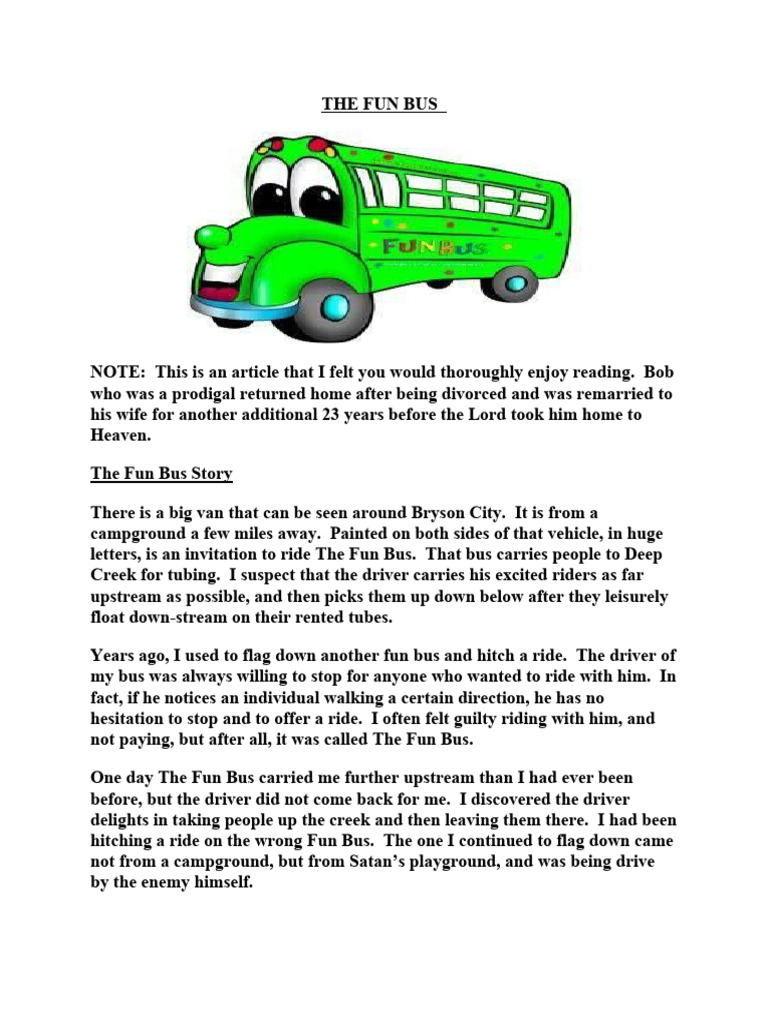 The Fun Bus | PDF | Jesus | Eternal Life (Christianity)