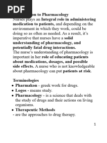 Pharmacology Reviewer