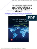 Test Bank For Operationa Management in The Supply Chain Decisions Cases 7th Edition Roger Schroeder M Johnny Rungtusanatham Susan Goldstein
