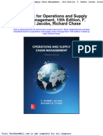 Test Bank For Operations and Supply Chain Management 15th Edition F Robert Jacobs Richard Chase