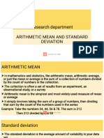 Arithmetic Mean and Standard Deviation