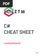 C# Cheatsheet ZTM