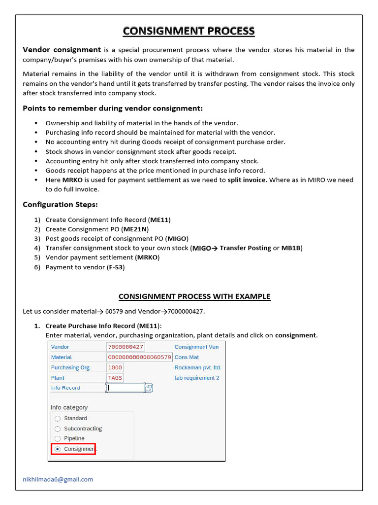 Consingment Process2 | PDF | Accounts Payable | Invoice