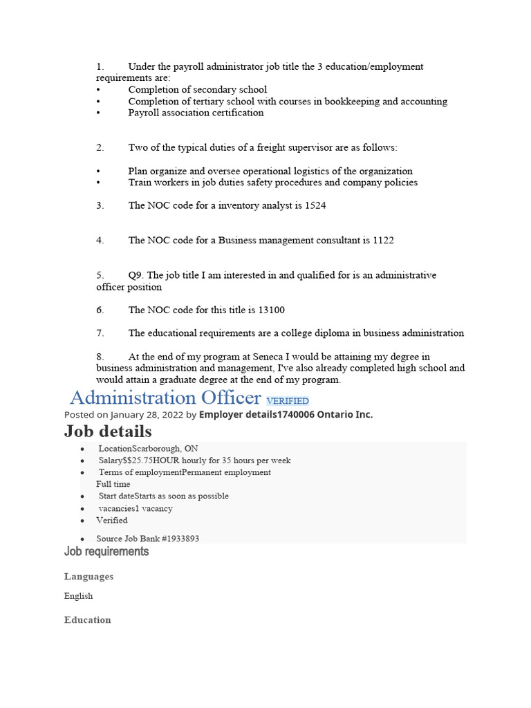 Cap Occupational PDF Recruitment Employment